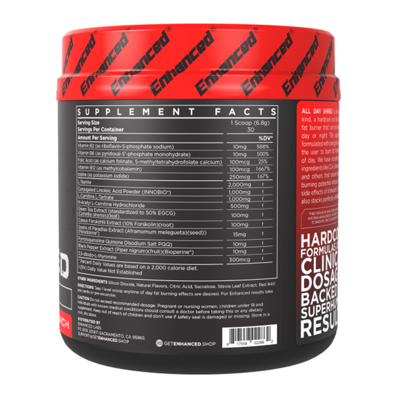 Enhanced Labs All Day Shred Fruit Punch 30 Servings Best Price in Abu Dhabi