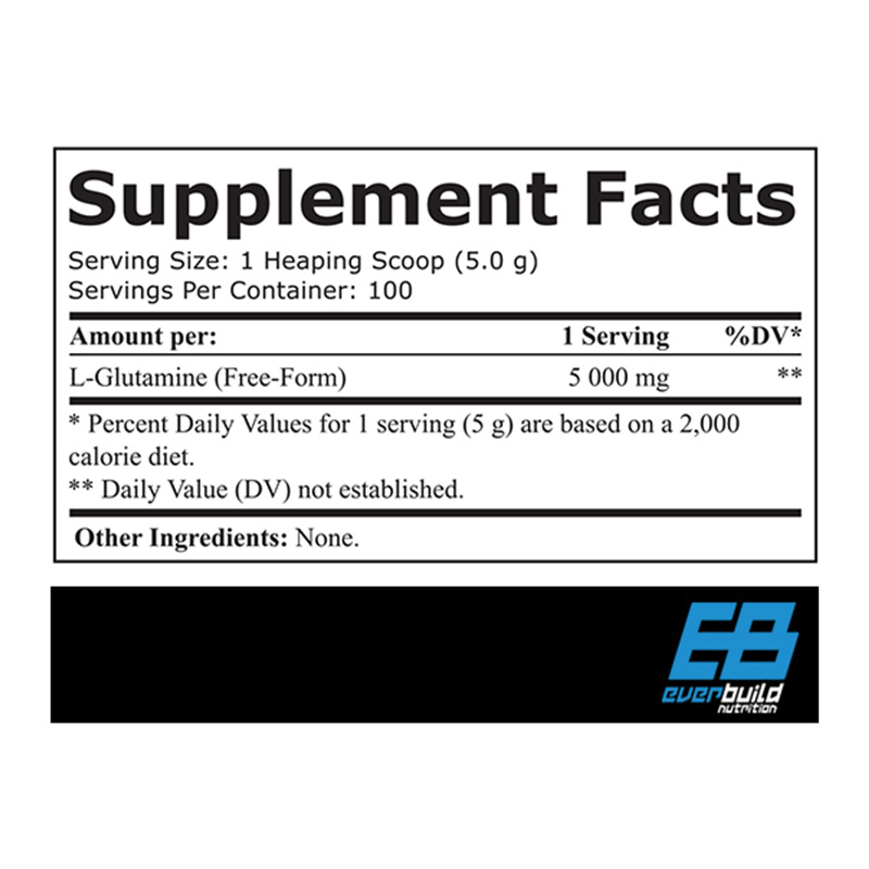 Ever Build Pure Glutamine 5000 500 g Best Price in UAE