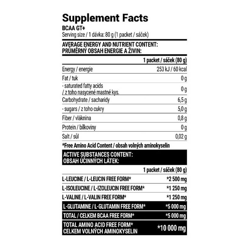 EXTRIFIT BCAA GT 25 x 80 G