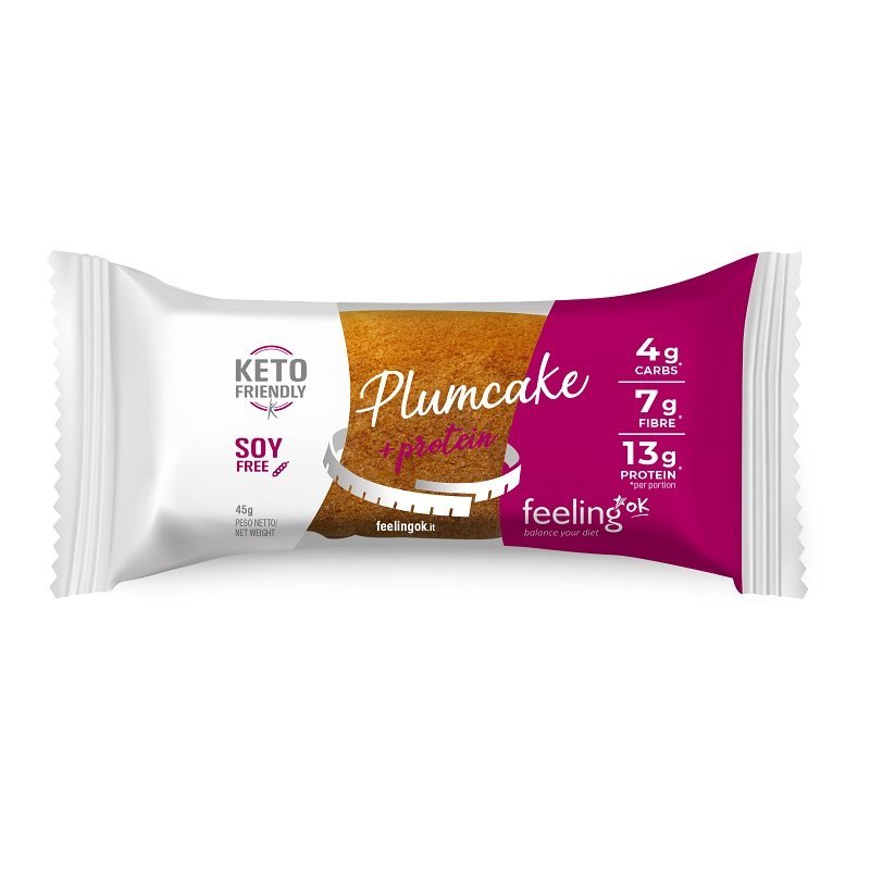 FeelingOK Plum Cake Protein Bar 45 G 10 Pcs in Box - Vanilla-Lemon