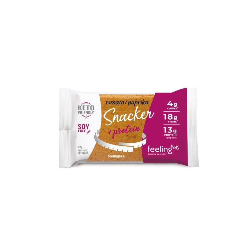 FeelingOK Tomato and Paprika Snack Protein 50 G 10 Pcs in Box