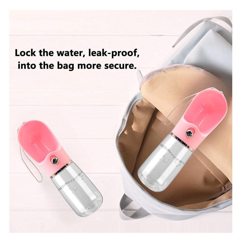 Foodie Puppies Dog Water Bottle 380 ml Pink Best Price in Dubai