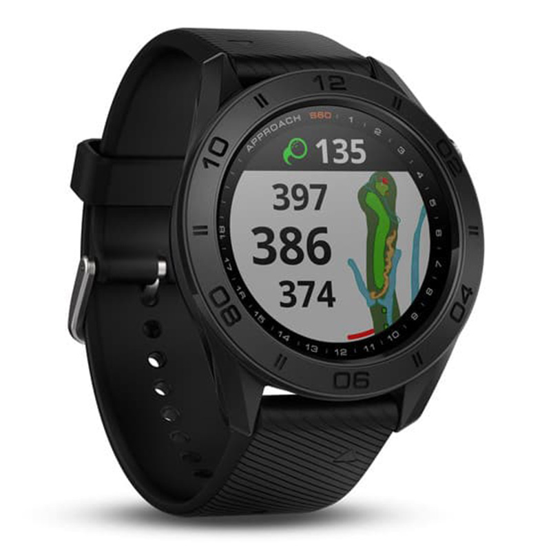 Garmin Approach S60 Black Gps Golfwatch With Black Silicone