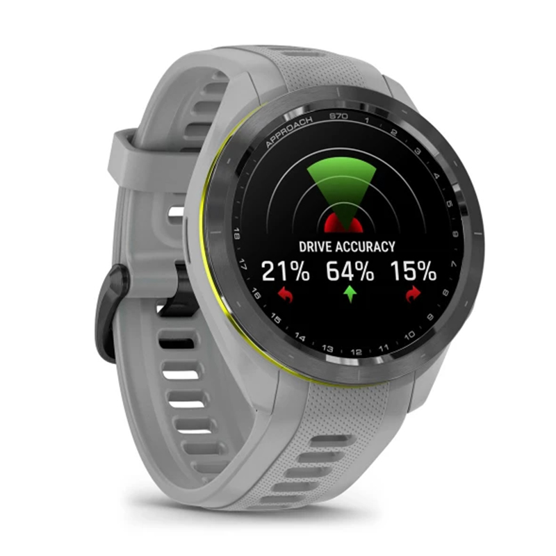 Garmin Approach S70 Black Ceramic Bezel with Powder Grey Silicone Band Watch 42 mm Best Price in Abu Dhabi