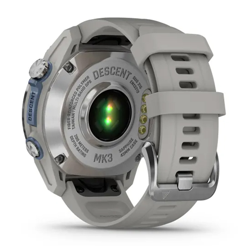 Garmin Descent Mk3 - 43mm Stainless Steel with Fog Grey Silicone Band Watch Best Price in Al Ain