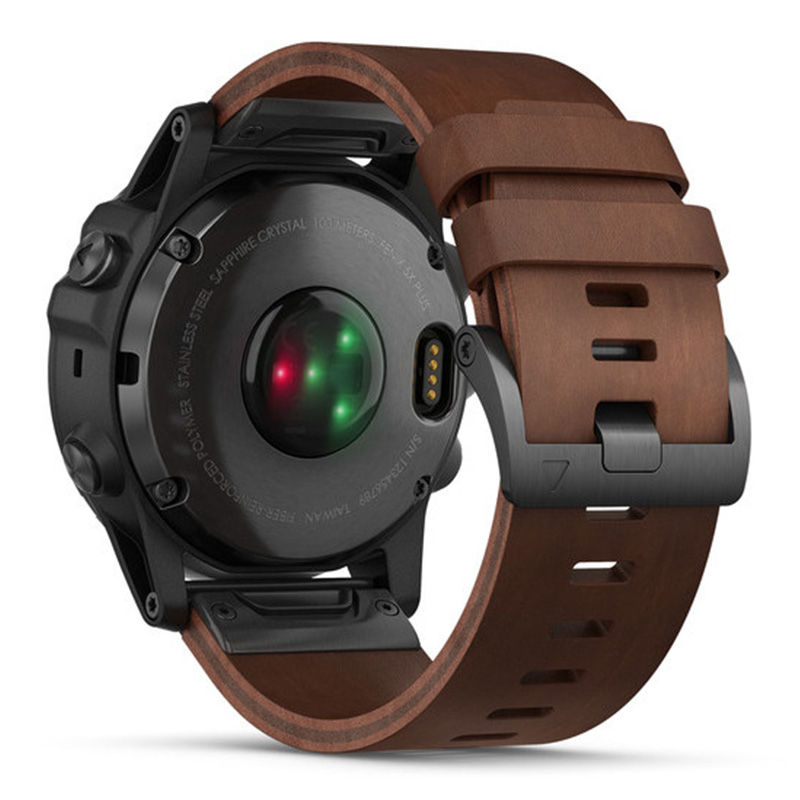 Garmin Fenix 5X Plus Sapphire Slate Grey with Brown Leather Band 51mm Best Price in Ajman