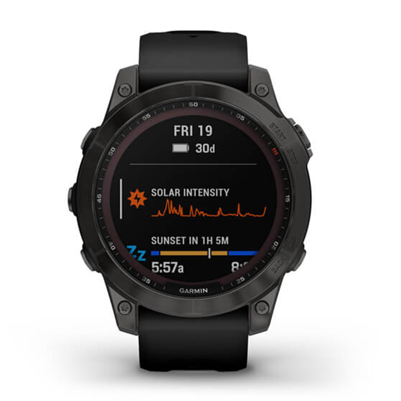 Garmin fÄ“nix 7 Sapphire Solar Carbon Gray DLC Titanium with Black Band 47 MM Watch Best Price in Dubai