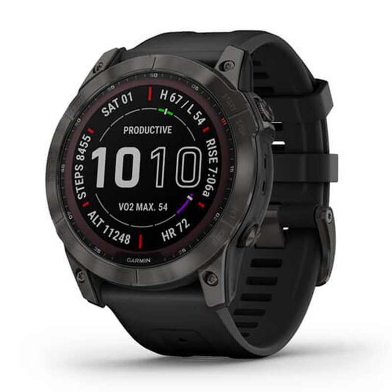 Garmin fenix 7X Sapphire Solar Black DLC Titanium with Black Band 51 MM Watch