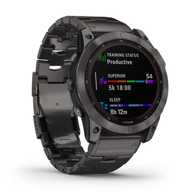 Garmin fenix 7X Sapphire Solar Carbon Grey DLC Titanium with Carbon Grey DLC Vented Titanium Band 51 MM Watch Best Price in Sharjah