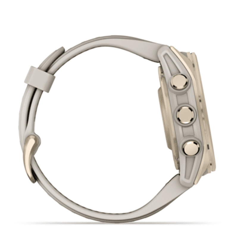 Garmin Fenix 8 – 43 mm Sapphire Soft Gold With Fog Gray/Dark Watch Best Price in UAE