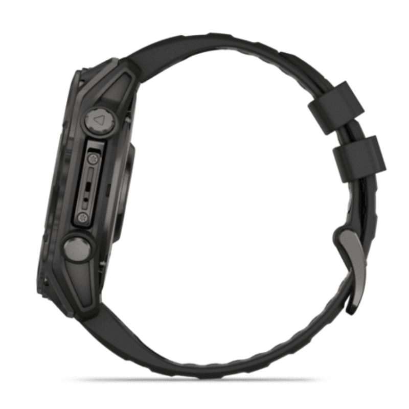 Garmin Fenix 8 – 51 mm Amoled Sapphire Carbon Gray Dlc Titanium With Black/Pebble Gray Silicone Best Price in Abu Dhabi