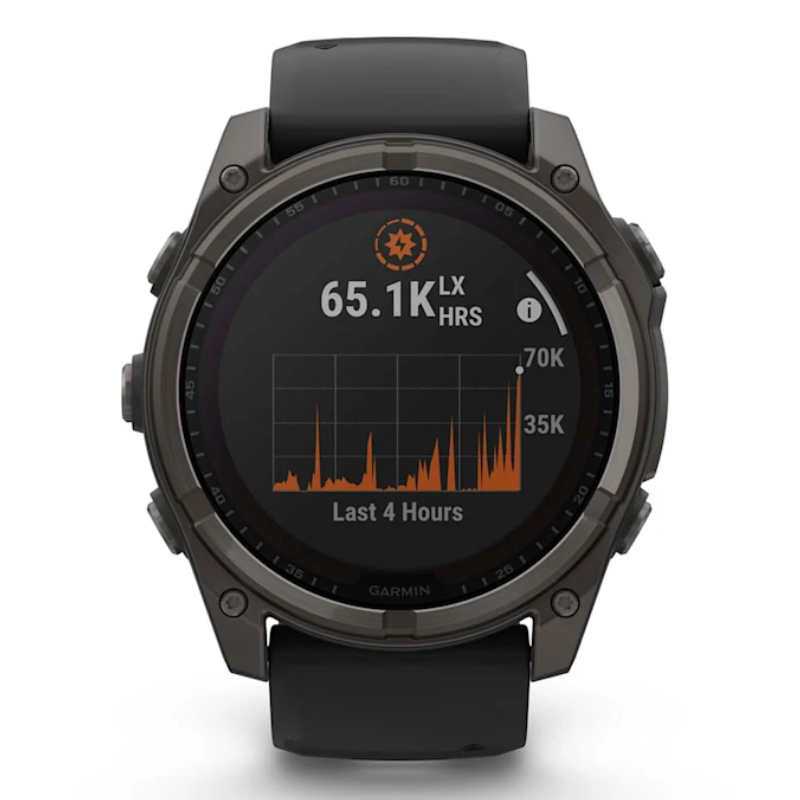 Garmin Fenix 8 – 51 mm Sapphire Carbon Gray Dlc Titanium With Black/Pebble Gray Silicone Watch Best Price in Dubai
