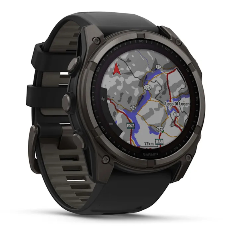 Garmin Fenix 8 – 51 mm Sapphire Carbon Gray Dlc Titanium With Black/Pebble Gray Silicone Watch Best Price in Abu Dhabi