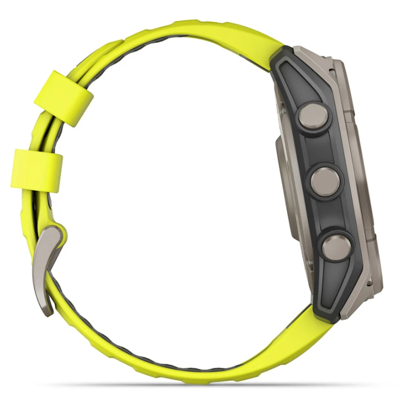 Garmin Fenix 8 – 51 mm Solar Sapphire Titanium With An Amp Yellow/Graphite Silicone Band Watch Best Price in Ajman