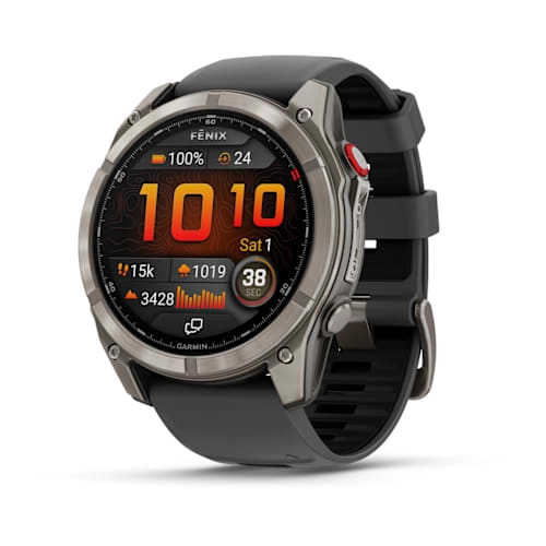 Garmin Fenix 8 Pro - 51 mm Amoled Sapphire Titanium With Graphite/Black Silicone Band Watch