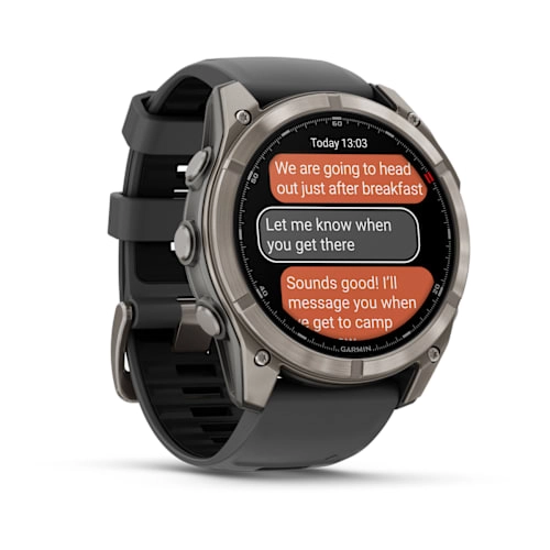 Garmin Fenix 8 Pro - 51 mm Amoled Sapphire Titanium With Graphite/Black Silicone Band Watch Best Price in Abu Dhabi