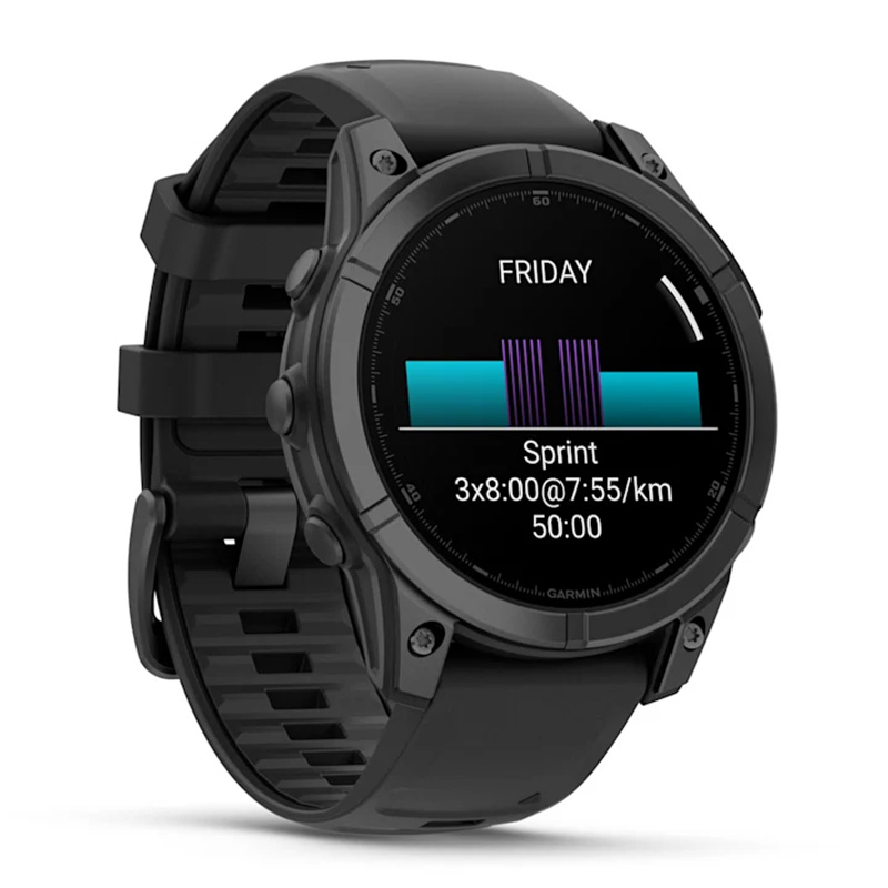 Garmin Fenix E – 47 mm Slate Grey Steel With Black Silicone Band Best Price in Dubai