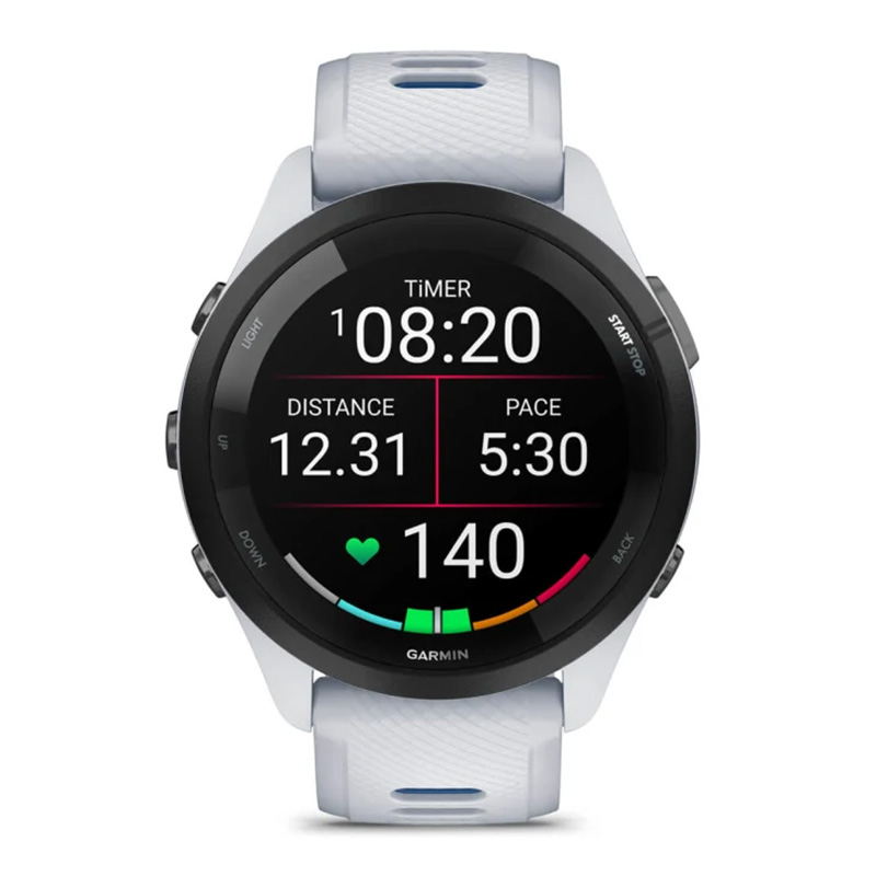 Garmin Forerunner 265 Black Bezel with Whitestone Case and Whitestone/Tidal Blue Silicone Band 46MM Watch Best Price in Dubai