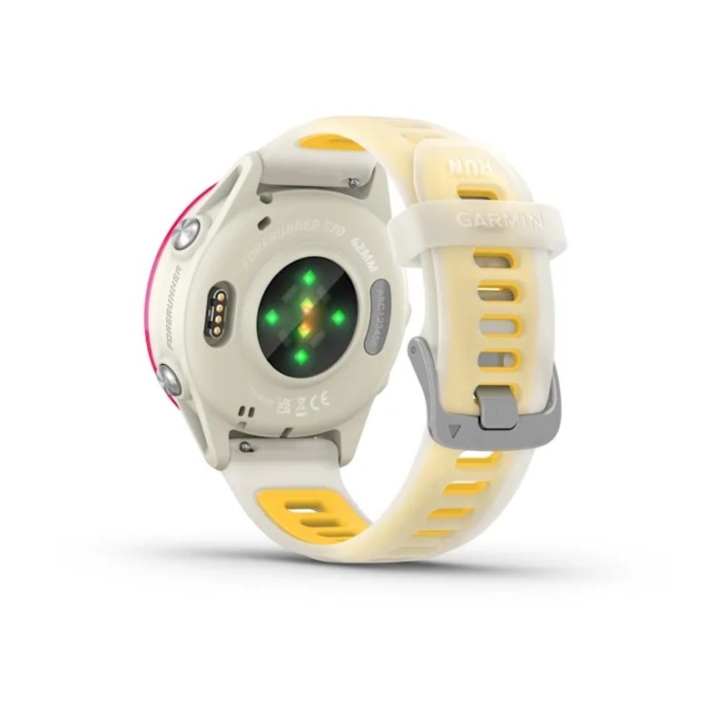 Garmin Forerunner 570 - 42mm Raspberry Aluminum with Translucent Bone/Mango Band  Best Price in Sharjah