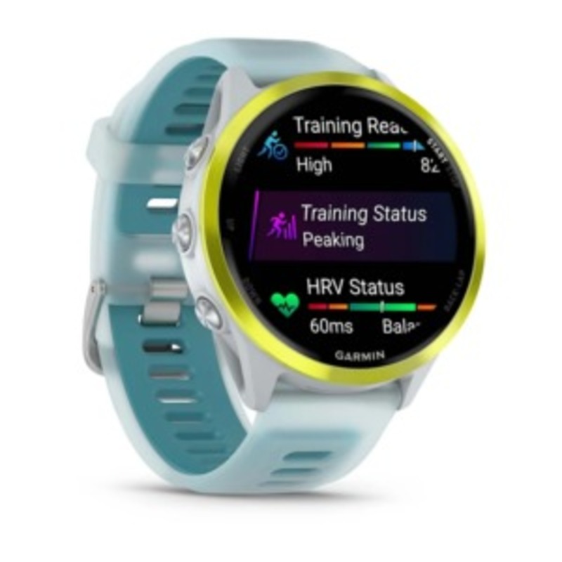Garmin Forerunner 570 - 47mm Amp Yellow Aluminum with Translucent Whitestone/Turquoise Band  Best Price in UAE Sharjah
