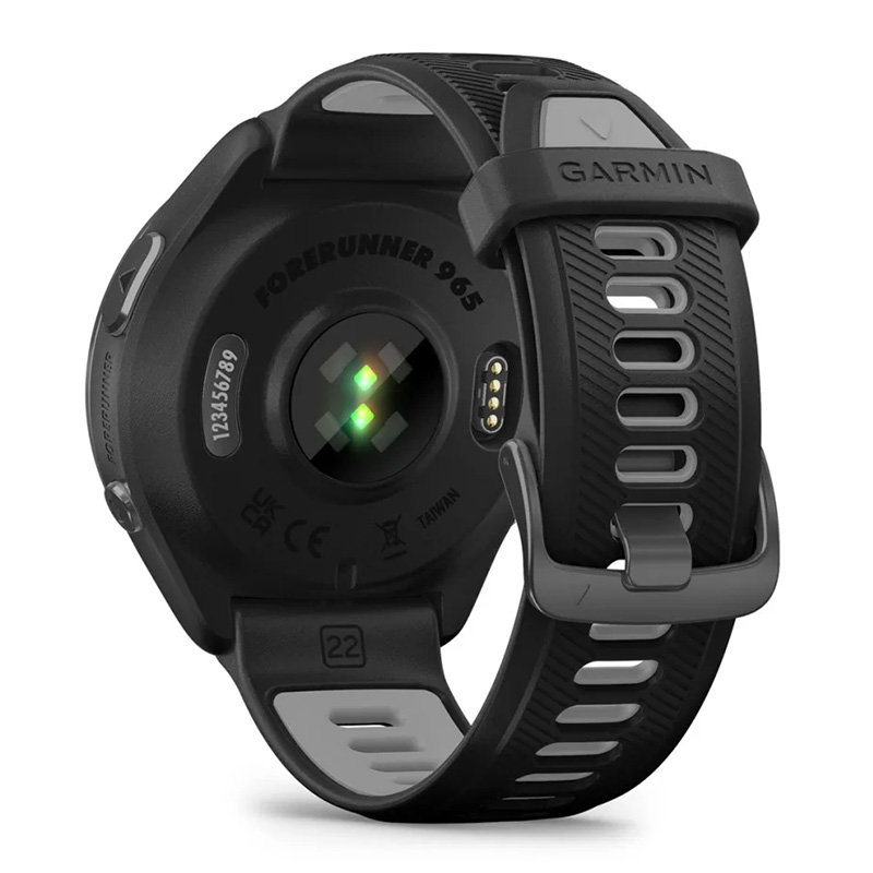 Garmin Forerunner 965 Carbon Grey DLC Titanium Bezel with Black Case and Black/Powder Grey Silicone Band Watch Best Price in Al Ain