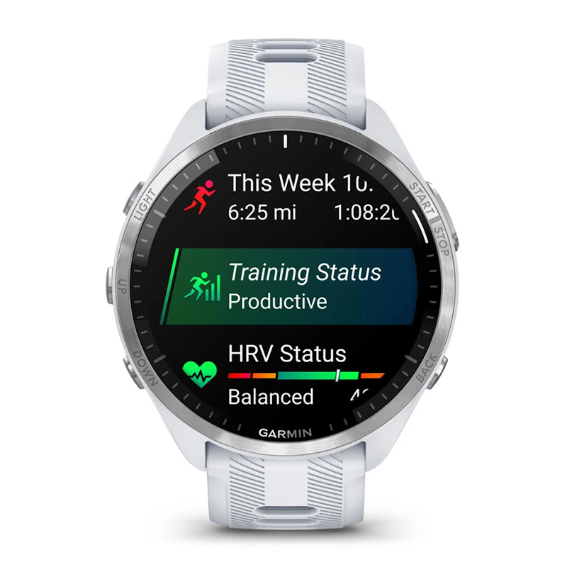 Garmin Forerunner 965 Titanium Bezel with Whitestone Case and Whitestone/Powder Grey Silicone Band Watch Best Price in Dubai