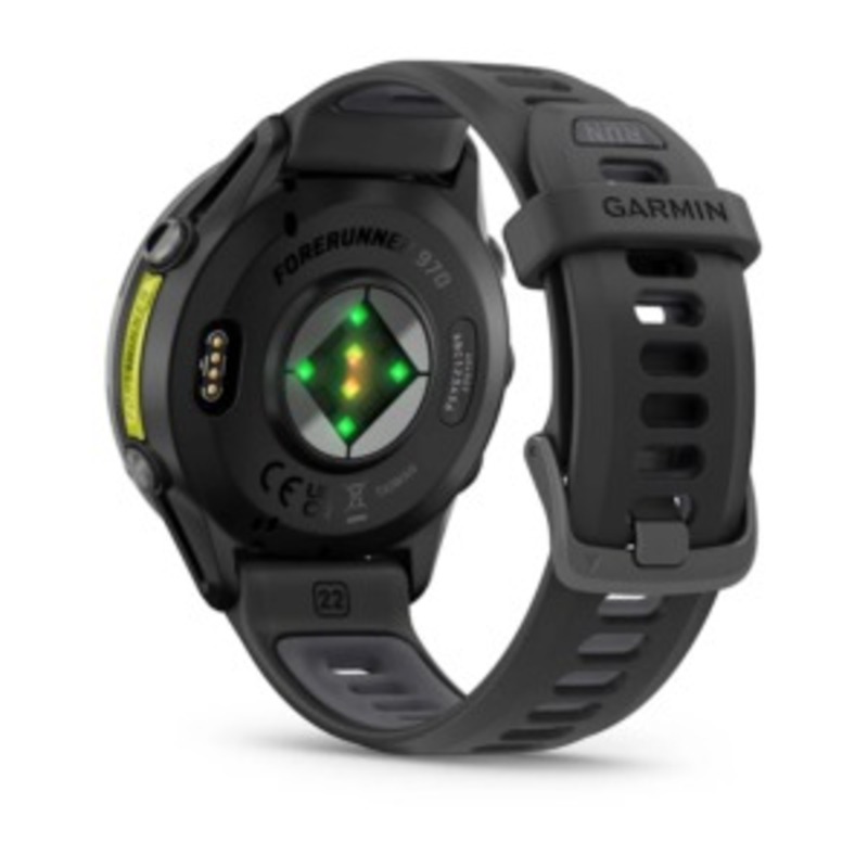 Garmin Forerunner 970 Carbon Grey DLC Titanium with Black Case and Black/Translucent Whitestone Band Best Price in Dubai