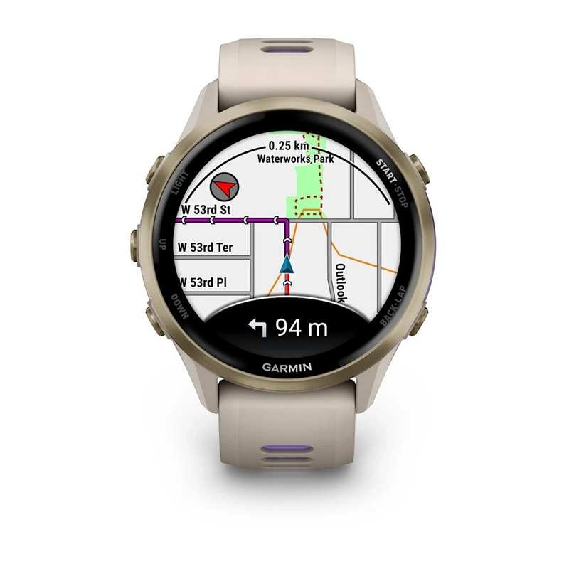 Garmin Forerunner 970 Soft Gold Titanium with French Grey Case and French Grey/Translucent Indigo Band  Best Price in Dubai,