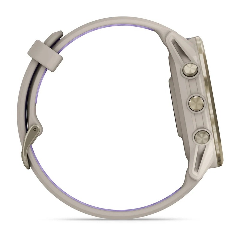 Garmin Forerunner 970 Soft Gold Titanium with French Grey Case and French Grey/Translucent Indigo Band  Best Price in Dubai,