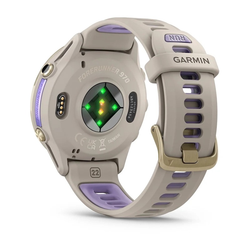Garmin Forerunner 970 Soft Gold Titanium with French Grey Case and French Grey/Translucent Indigo Band  Best Price in Dubai,