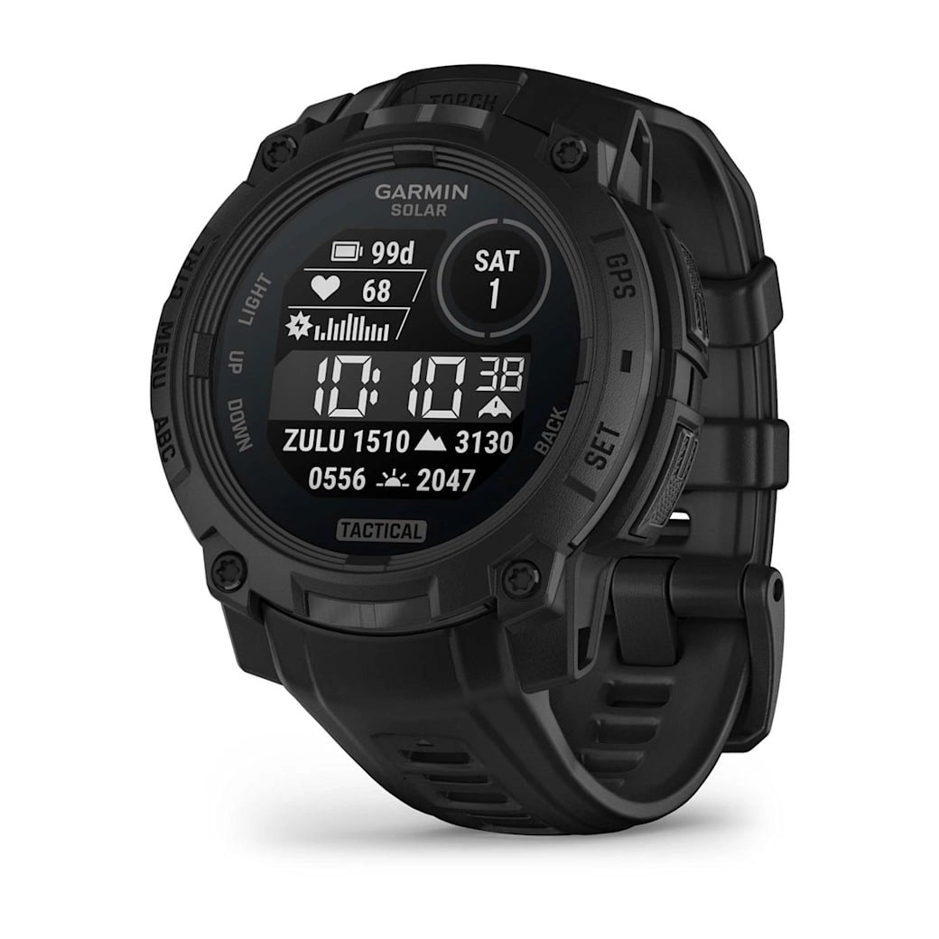 Garmin Instinct 3 – 45 mm Solar Tactical Edition Black with Black Band Watch