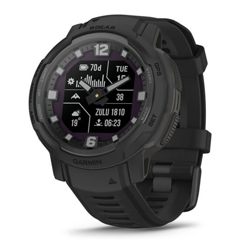 Garmin Instinct Crossover Solar Tactical Edition Watch -  Black