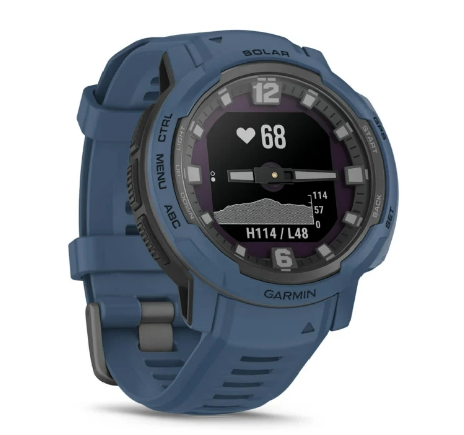 Garmin Instinct Crossover Solar Tidal Blue Watch Best Price in Abu Dhabi