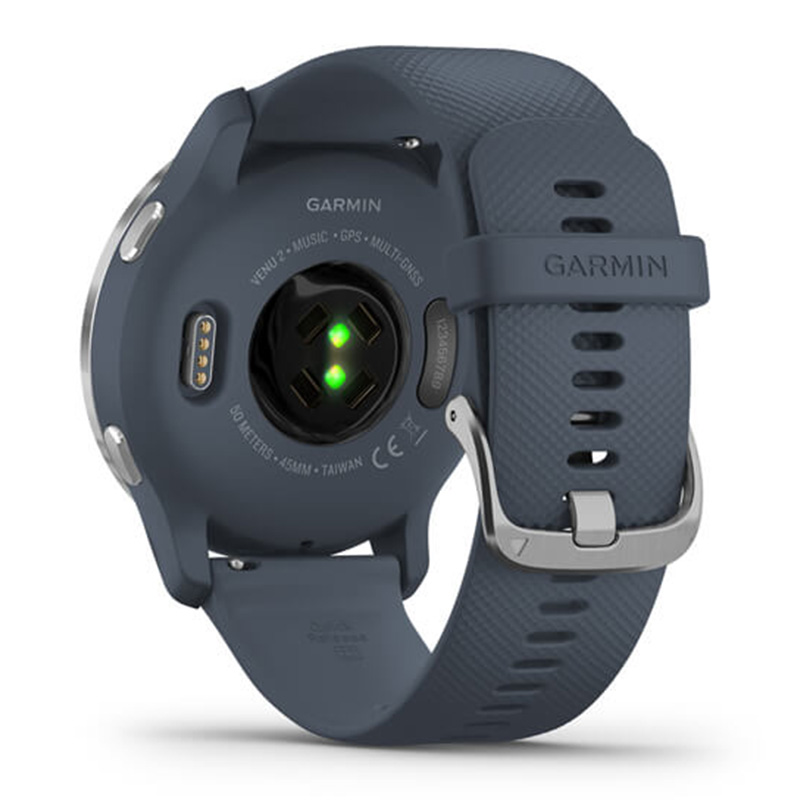 Garmin Venu 2 Silver Bezel with Granite Blue Silicone Band 45 MM Best Price in Dubai