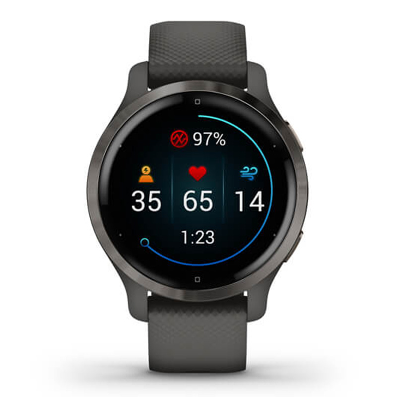 Garmin Venu 2S Slate Bezel with Graphite Silicone Band 40 MM Best Price in Dubai