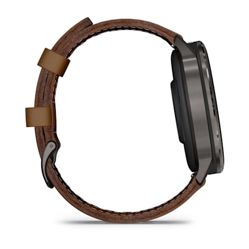 Garmin Venu 4 - 45 mm Slate with Black Silicone Band and Brown Leather Band Watch Best Price in Al Ain
