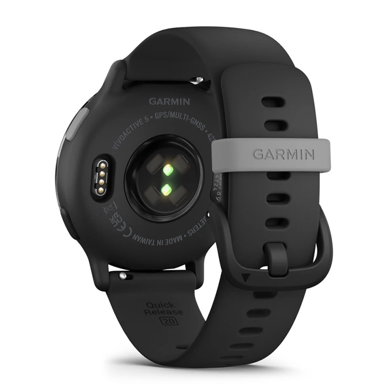 Garmin vívoactive 5 Slate aluminium bezel with black case and silicone band Best Price in UAE