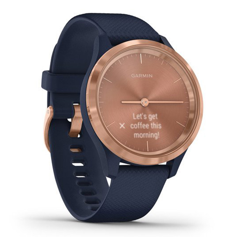Garmin Vivomove 3S-39Mm Rose Gold Stainless Steel Bezel With Navy Case And Silicone Band Best Price in UAE