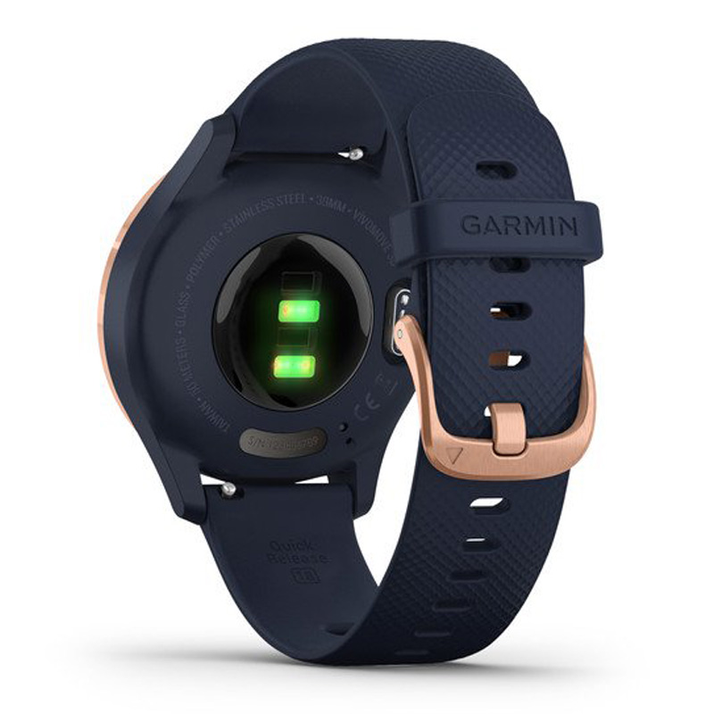 Garmin Vivomove 3S-39Mm Rose Gold Stainless Steel Bezel With Navy Case And Silicone Band Best Price in UAE