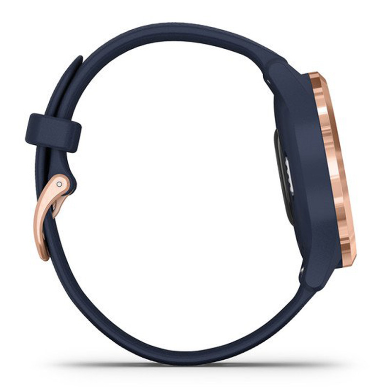 Garmin Vivomove 3S-39Mm Rose Gold Stainless Steel Bezel With Navy Case And Silicone Band Best Price in UAE