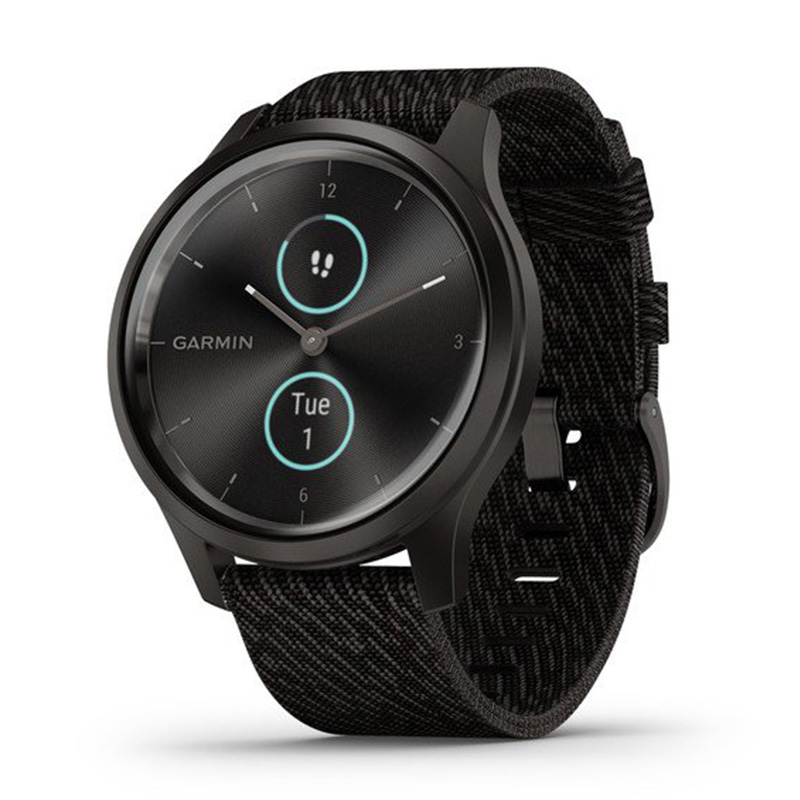 Garmin VÃ­vomove Style Graphite Aluminium Case With Black Pepper Woven Nylon Band Best Price in UAE