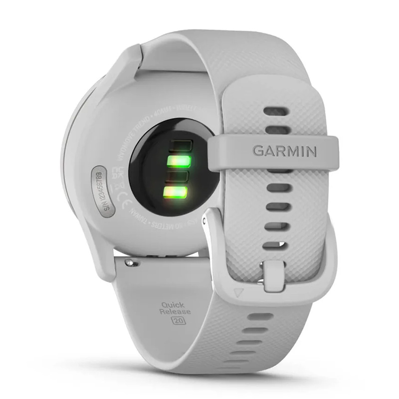 Garmin Vivomove Trend Silver Stainless Steel Bezel with Mist Grey Case and Silicone Band Best Price in Sharjah