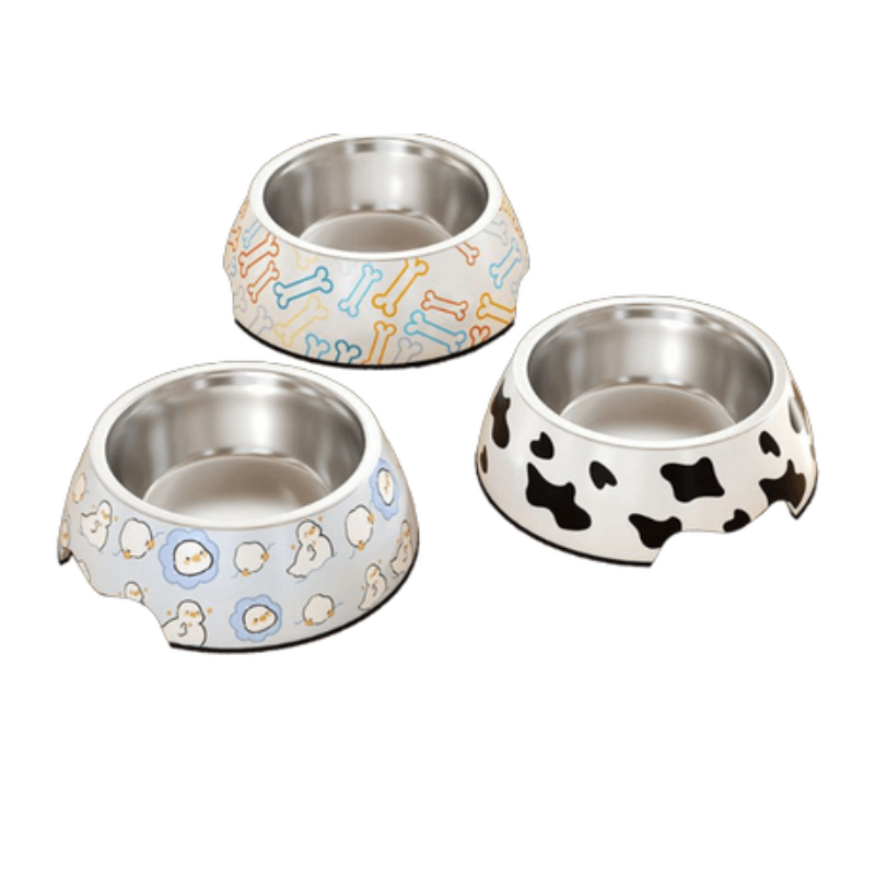 Generic Stainless Steel Dog Cat Pet Feeder Water Bowl M - 10009