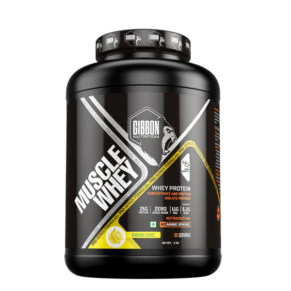 Gibbon Nutrition Muscle Whey 5 lbs - Banana Shake