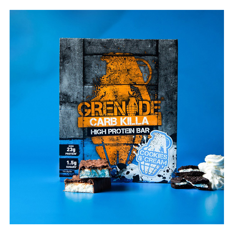 Grenade Carb Killa Box 1x12 Protein Bars Cookies And Cream Best Price in Abudhabi
