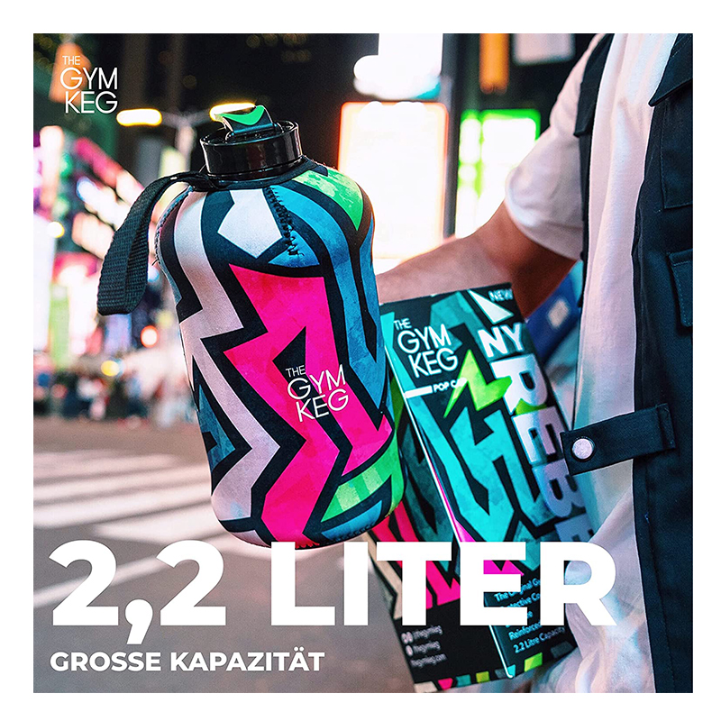 Gym Keg Sports Water Bottle NY Rebel 2.2 Litre Best Price in Abu Dhabi