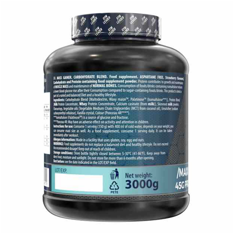 Gym Leader Mass Gainer Strawberry 20serv Best Price in Dubai