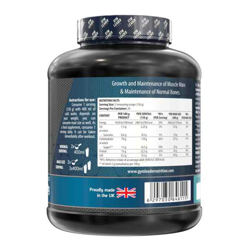 Gym Leader Mass Gainer Strawberry 20serv Best Price in AbuDhabi