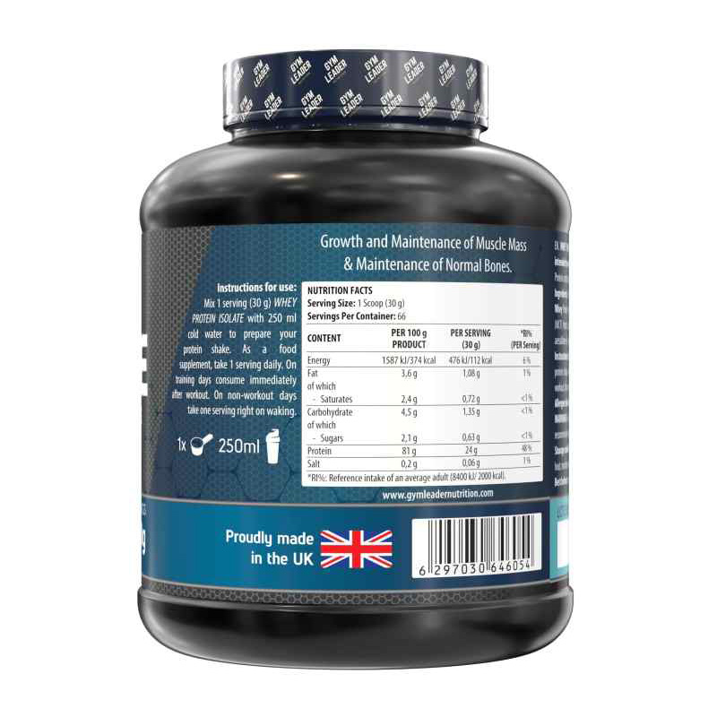 Gym Leader Whey Isolate Chocolate 66serv Best Price in Dubai