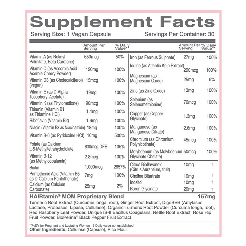 Hairtamin Mom 30 Vegan Capsules Best Price in Ajman